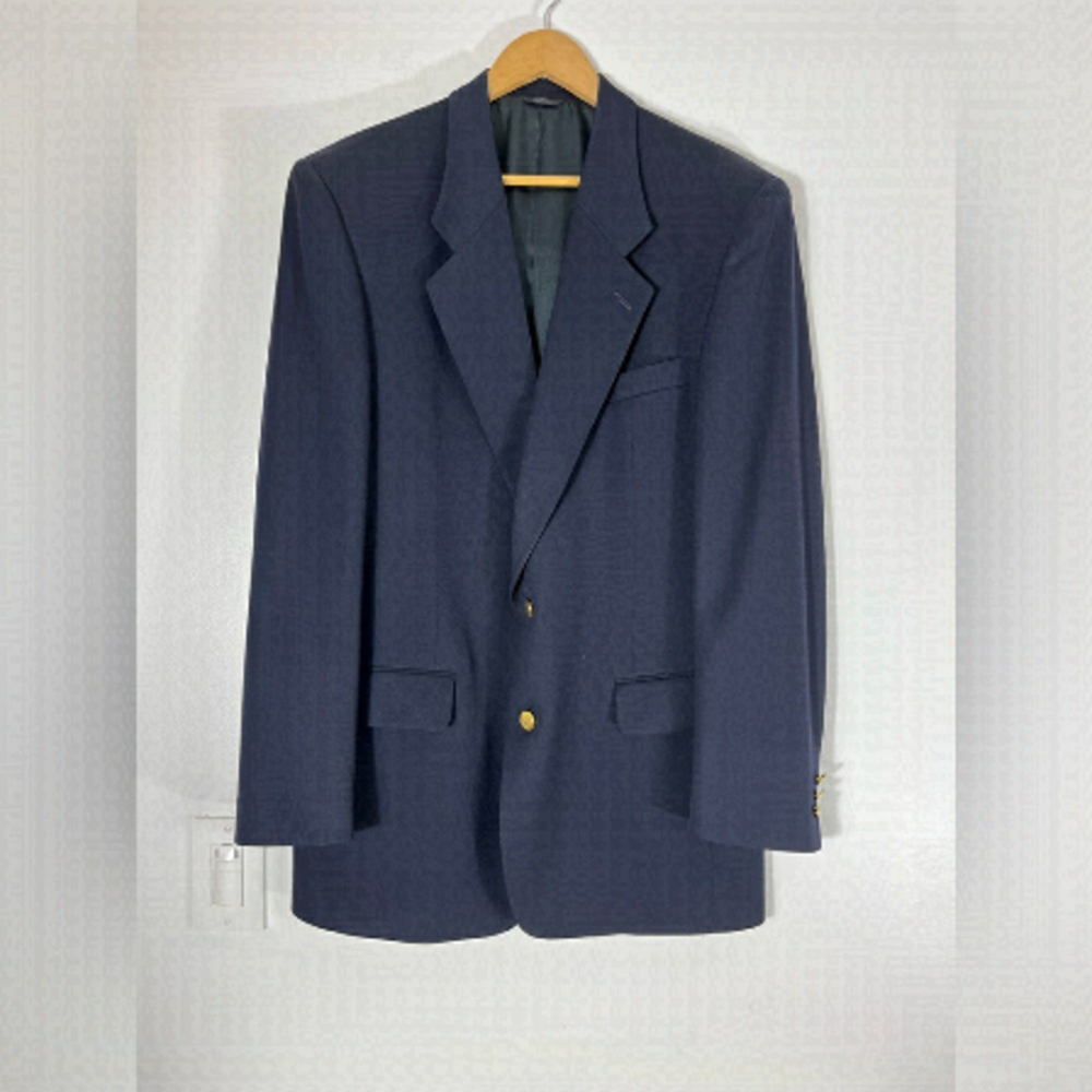 W&J Wilson Chest Size 42” Navy Blazer with Gold Buttons